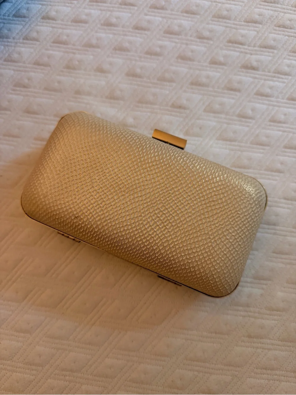 Giorgio Armani Gold Textured Evening Clutch